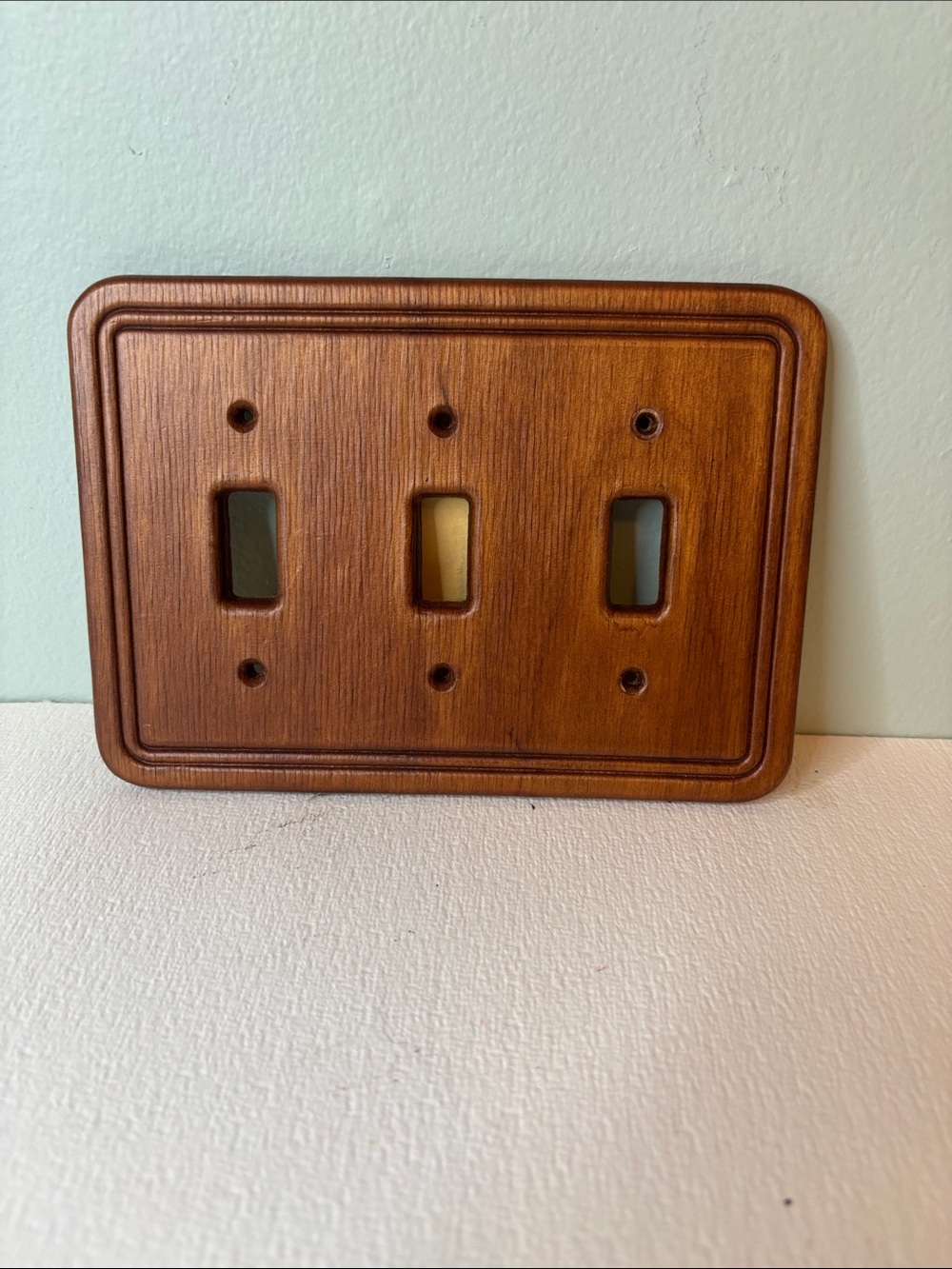 Wooden Triple Switch Wall Plate